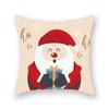 Fabricantes de origen venta caliente transfronteriza Nórdico ins Papá Noel alce terciopelo de piel de durazno cojín estampado funda de cojín