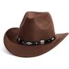 Explosiones Transfronterizas Sombrero de Mezclilla Occidental Rizado Estilo Europeo y Americano Moda para Hombre y Mujer Británico Combinable Color Sólido Sombrero de Jazz Sombrero de Copa
