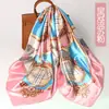 Pañuelo cuadrado pañuelo de seda 38 regalo de vacaciones para mujer primavera mujer estampado 90 pañuelo cuadrado fábrica de seda de Hangzhou al por mayor