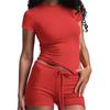 Camiseta de Manga Corta Kardashian, Cuello Redondo, Pantalones Cortos para Mujer Estilo Europeo y Americano, Ropa de Casa, Conjunto Casual, Modal, Ropa Casual Japonesa y Coreana