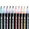 Pluma de contorno de doble línea soñadora transfronteriza, Resaltador metálico para diario colorido, Tarjeta de Navidad dibujada a mano Bolígrafo arcoíris de 60 colores
