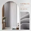 Cortinas color crema translúcidas pero no transparentes cortinas de gasa pantalla para ventana francesa cortinas de gasa de algodón y lino amarillas estilo sala de estar dormitorio venta al por mayor