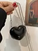 Bolso en Forma de Corazón, Moderno y Compacto, Exquisito Bolso Pequeño con Cadena Estilo Francés, Informal y Versátil, Linda Cartera para Niños
