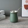 Suministro directo de fábrica Vaso de mate de acero inoxidable 304 de doble capa 8oz rociado de plástico bebida argentina café vaso termo al por mayor