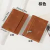 Padrão Cavalo Louco Textura de Couro Genuíno Carteira Básica de Fábrica Porta-Cartões Porta-Cartões Venda por Atacado no Local Carteira com Vários Compartimentos para Cartões Carteira Porta-Cartões