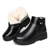 Botines cortos forrados de polar para mujer, nuevo estilo de invierno 2026, zapatos de algodón cálidos para mujeres de mediana edad y mayores, de suela suave, antideslizantes, de suela gruesa y adecuados para madres