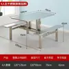 Mesa y sillas de comedor de acero inoxidable 304 combinación 4 personas 6 personas 8 personas sitio de empresa mesas y sillas de comida rápida unidas cantina escolar estudiantil