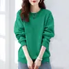 2026 Nuevo Estilo Coreano Otoño e Invierno Sudadera Cálida Oversize Holgada Adelgazante Fina Sencilla de Manga Larga para Mujer