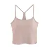 Nova camisola preta para mulheres, novo estilo verão 2026, adequada para usar por cima, com bojos embutidos e lindo design nas costas