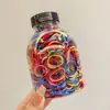 Elástico Pequeno para Cabelo Feminino Anel de Cabelo Grosso Cabelo Grosso Elástico Descartável Infantil Alta Elasticidade Durável Anel de Borracha Preto