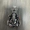 Collar de Moda con Amuleto Budista con Colgante de Elefante Achan Yooji, Unisex, Estilo Vintage, Audaz y Artístico, Colgante de Diseño de Nicho