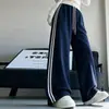 Pantalones Deportivos Largos de Rayas Anchas de Pierna Ancha para Niñas, Cintura Alta, Corte Holgado, Casual, para Niños Mayores, Colección Primavera y Otoño 2026