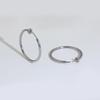 Pendientes de aro grande de acero inoxidable Pendientes de temperamento exagerado europeos y americanos Moda para mujer Clip de oreja redondo Aro para la oreja al por mayor