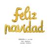 Novo balão de alumínio com letras de papel alumínio para festa de Natal em espanhol, conjunto de feliz navidad