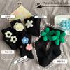 Meias para meninas meias cano alto uso externo moda ins infantil coreana moda rede vermelha bebê flor primeira geração de cabelo