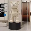 Ornamento de Urso Violento com Padrão de Couro para Sala de Estar, Gabinete de TV, Sofá, Grande Decoração de Chão Macia para Mudança para Casa Nova, Presente
