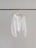 Camisa de Manga Abullonada con Volantes Estilo Coreano Fan Sun Xh Estilo Nuevo de Otoño Dongdaemun Top de Color Sólido Suave y Dulce para Mujer