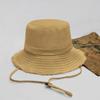 Venta al por mayor de fábrica sombrero de pescador de color sólido para niños primavera y verano viaje al aire libre alto sentido cubierta solar sombrero de cuenca comodín