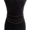Moda de joyería transfronteriza europea y americana multicapa turquesa color natural cadena de cintura para mujer cadena corporal de chica caliente accesorios al por mayor