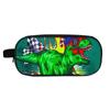 Estuche de lápices de doble capa con diseño de dinosaurio para estudiantes de primaria y secundaria, estuche de lápices con impresión DIY, estuche de lápices, caja de papelería