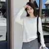 Nuevo suéter de estilo minimalista para otoño e invierno, de corte relajado, holgado y versátil, con efecto adelgazante, fabricado por un fabricante especializado en tejidos de punto de mezcla de lana