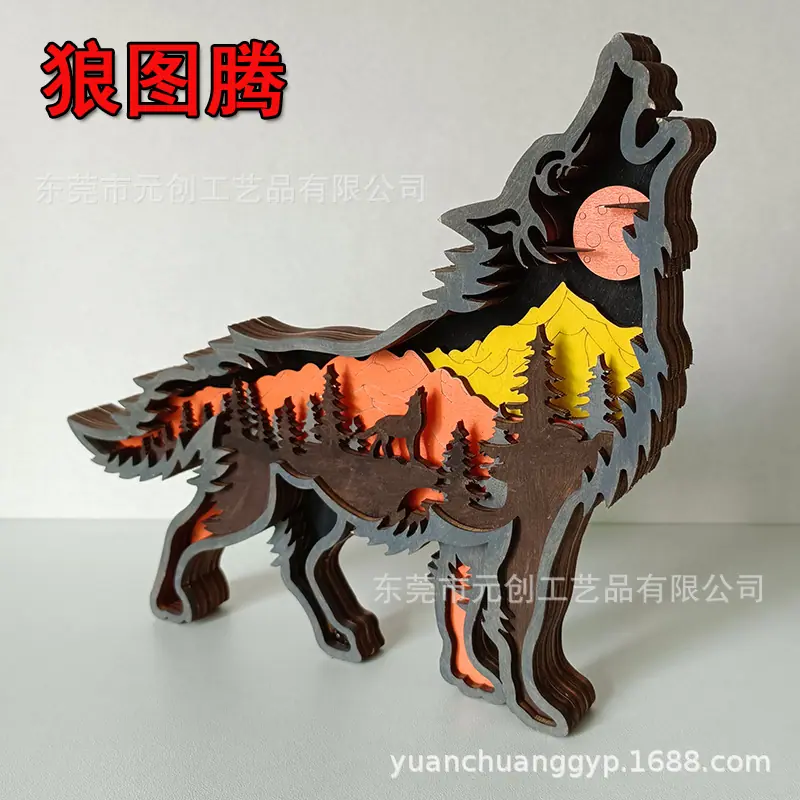 狼图腾摆件