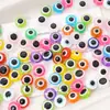 Contas de olho de resina coloridas, contas listradas de olho grego, contas soltas para pulseiras e acessórios de miçangas feitos à mão DIY