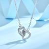 Acessórios de alta qualidade amam colar com pingente de anel duplo feminino ouro 18k luxo leve nicho temperamento celebridade da internet corrente clavicular atacado