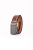 Cinturón de Hebilla Automática para Hombre Transfronterizo, Cinturón de Cuero de Vaca de Dos Capas, Cinturón de Pantalón Casual de Negocios para Hombre, Cinturón Juvenil al por Mayor