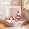 Alimentador automático e dispensador de água para animais de estimação, tigela para cachorro e tigela para gato, alimentador de água e comida dois em um, tigela anti-derramamento para gato e tigela para ração de cachorro