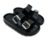 Chinelos Birkenstock da Moda para Mulheres, Sandálias de Praia com Solado Grosso e Fivela Dupla, Chinelos Macios para Usar Fora de Casa, Atacado Transfronteiriço de Comércio Exterior