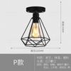 Luminária de teto pequena estilo industrial retrô, estilo nórdico, simples, criativa, com farol único, para corredor e varanda