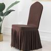 Funda de Silla Elástica Universal para Banquetes de Boda de Hotel Estilo Falda Transfronteriza Falda Larga Elástica Funda Completa para Silla Venta al por Mayor Color Sólido