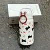 316 Termo Taza Gato Taza de Agua de Alto Valor Taza con Popote Nicho Portátil Gran Capacidad Ins Linda Taza de Café