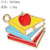 Lápis de desenho régua triângulo série de material escolar para estudantes pingente de liga colorida chaveiro DIY pingente de bolsa