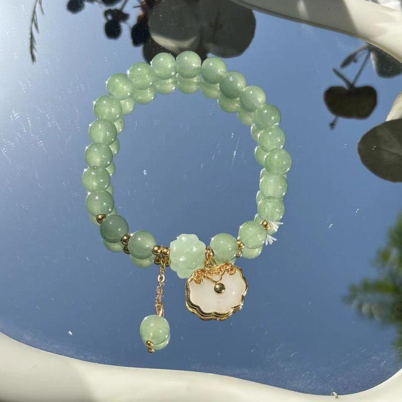 小红书苍兰柠檬碎花手链夏季女高级感小众轻奢义乌小商品手串批发