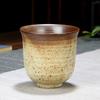 Taza de Té Rústica de Cerámica Estilo Japonés, Taza de Maestro, Cerámica Artesanal Vintage Cocida en Horno de Leña, Juego de Té Kung Fu Individual, Lujo Ligero