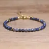 Pulsera Ajustable de Piedra Natural Tallada Estilo Bohemio Hecha a Mano con Cuentas Pulsera Tallada Ajustable Joyería Popular Europea y Americana Venta al por Mayor