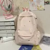 Mochila Escolar Versátil Estilo Coreano para Estudiantes de Secundaria y Preparatoria Femeninas, Fresca y Linda, Gran Capacidad, Linda Mochila de Doble Hombro para Viajes para Estudiantes Universitarios