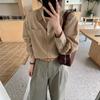En Stock Primavera 2026 Nueva Camisa Casual Simple de Estilo Coreano de Gama Alta con Solapa Holgada Adelgazante para Mujer