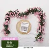 Simulación Transfronteriza Mimbre de Rosa Flor Artificial Pared de Flores Aire Acondicionado Tubería de Agua Mimbre Vestir Arco de Boda Flor Decorativa Enroscada Mimbre