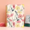 Cubierta Floral A4 Espiral Protector de Esquina Metálico Libro de Tareas para Estudiantes Cuaderno de Ejercicios Horizontal Engrosado Cuaderno Personalización