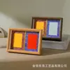 Mini Marco de Fotos Brocado de Canción Caligrafía Nuevo Estilo Chino, Papel en Blanco para Escribir a Mano, Marco de Fotos Pequeño de Escritorio de Papel Xuan, Regalo Cultural y Creativo