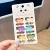 Clip de moda coreana transfronterizo tamaño pequeño color polvo de oro pinza para el pelo seis clips de macarrón mini accesorios para el pelo