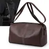 Nova Bolsa Tiracolo de Ombro Masculina para o Dia a Dia, Bolsa Leve de Couro Macio, Bolsa Pequena, Bolsa Masculina Simples, Bolsa Almofada de Alta Qualidade
