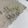 Brincos personalizados assimétricos em forma de gota d'água, estilo Jennie, conjunto de dois brincos simples personalizados, brincos estilo frio do Instagram para mulheres ~