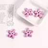 Flor de Cinco Pétalos INS Fresca Cuentas de Cerámica Agujero Recto Flor para Ensartar Cuentas Sueltas Accesorios para Colgante de Cadena de Teléfono Hecho a Mano DIY