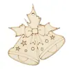 Peças de madeira DIY personalizadas, pingentes de madeira, decorações de grafite pintadas à mão, peças de madeira em branco cortadas a laser para decoração de árvore de Natal