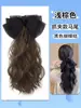Rabo de cavalo sintético feminino com laço, presilha de garra estilo coreano, textura ondulada natural, adiciona volume, rabo de cavalo falso