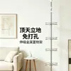 Estante de Almacenamiento para Baño sin Taladro Recomendado Transfronterizo Estante de Esquina Almacenamiento para Baño de Piso a Techo Acero Inoxidable Estante Telescópico